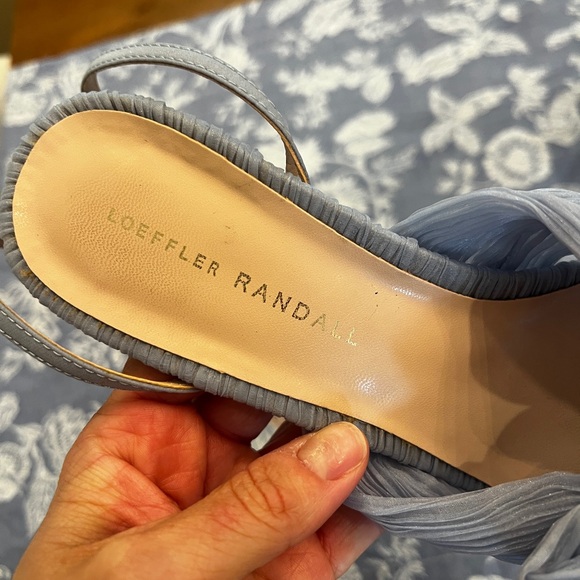 Loeffler Randall Blue Pleated Bow Heels - Picture 3 of 6